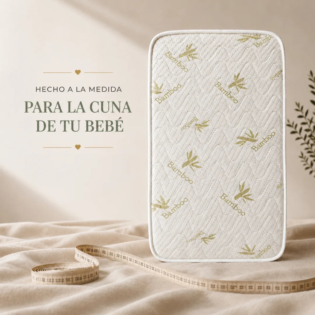 Colchón en espuma rosada densidad 26 de alta calidad, con forro tejido jacquard de 300 gramos, Premium para bebés.