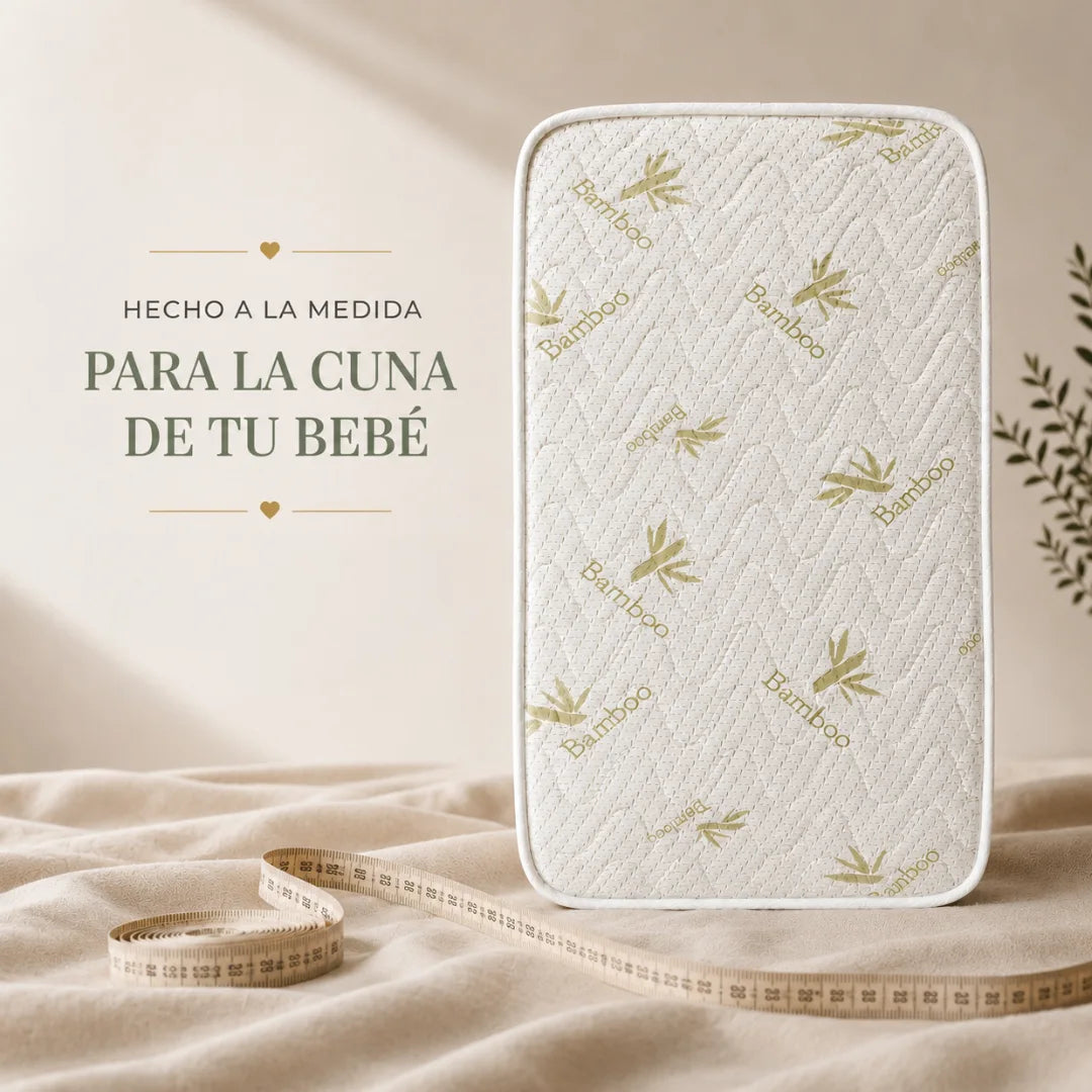 Colchón en espuma rosada densidad 26 de alta calidad, con forro tejido jacquard de 300 gramos, Premium para bebés.